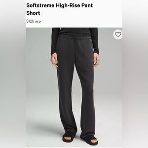 Lululemon Softstreme High-Rise Straight Pant, 4 Short